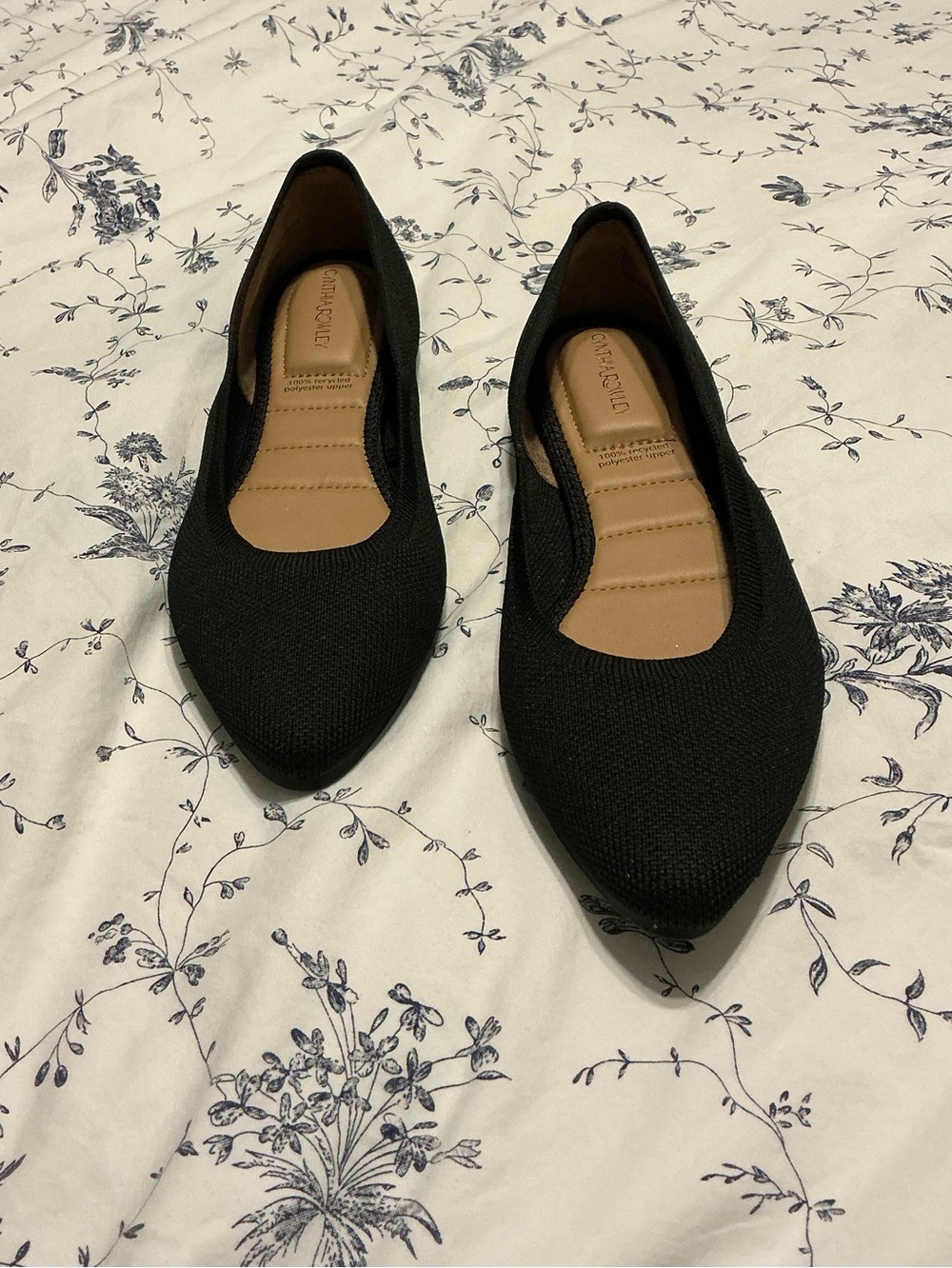 Black Pointed Toe Ballet Flats Sz 7.5  - Cynthia Rowley